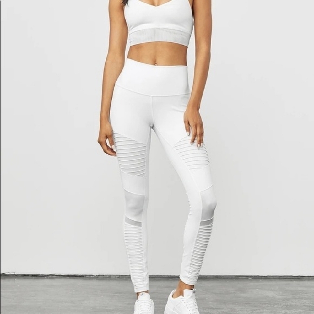 ALO Yoga High-Waist Moto Legging White